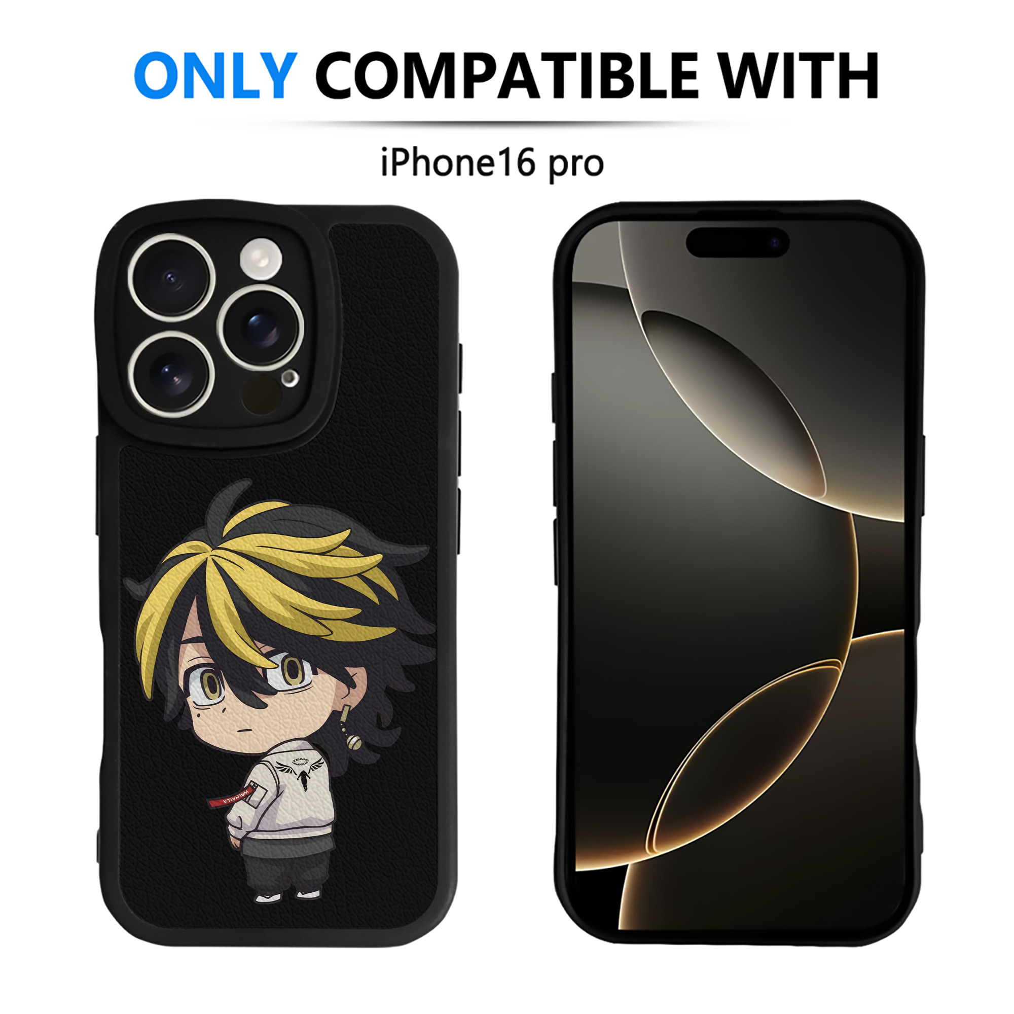 （画像用） 東京リベンジャーズ Tokyo Revengers 【iPhone 16シリーズ対応】シリコンスマホケース（レザー調） 材質：シリコン